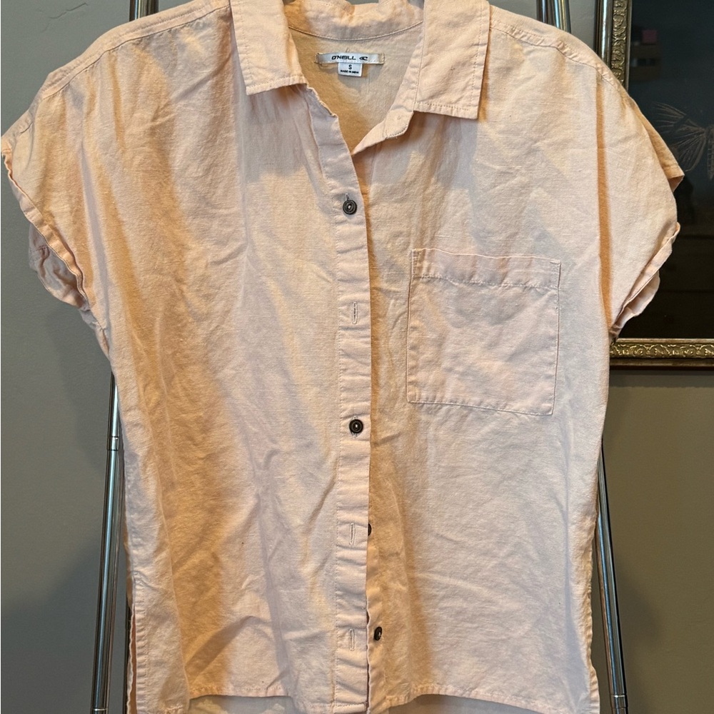 Pale Pink Button-Up Shirt